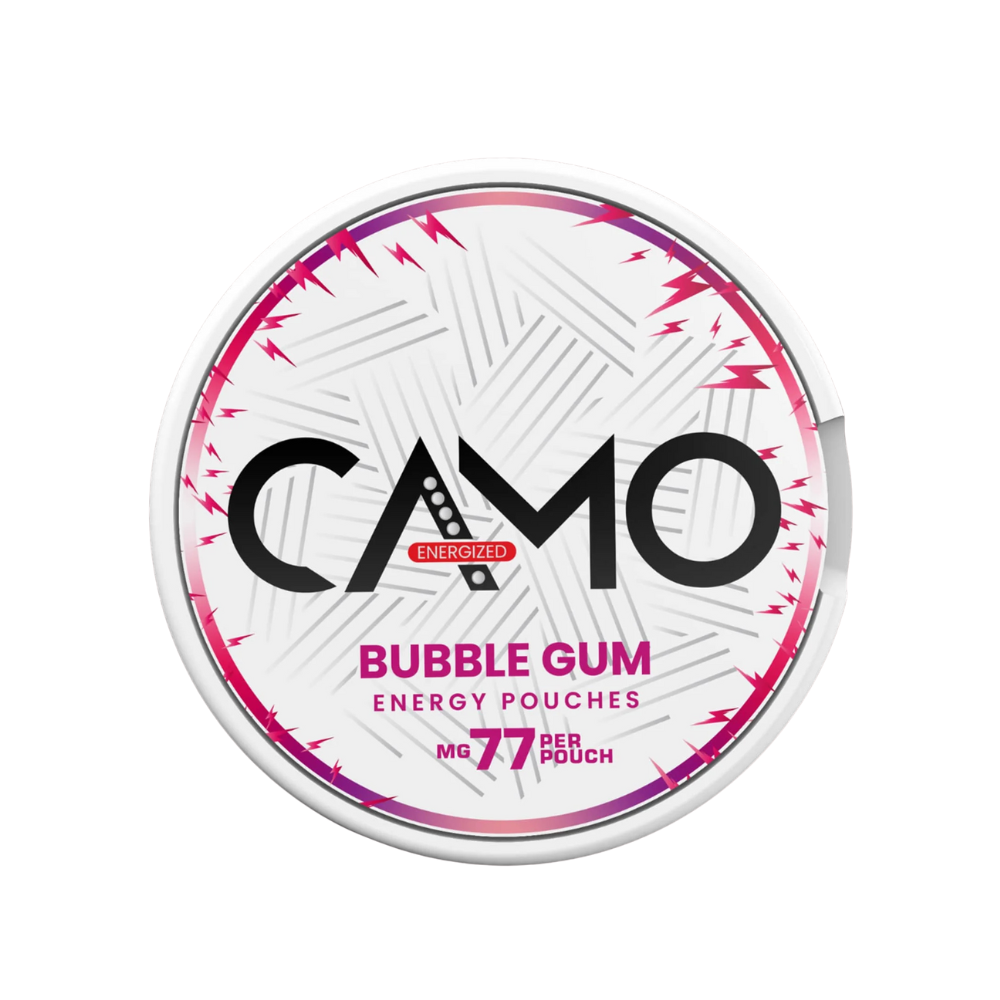 CAMO Caffeine Pouch – Bubble Gum Flavor, 77mg